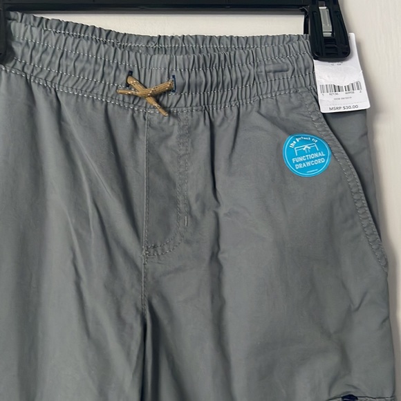 NWT boys size 12 gray pull on drawstring pant with functional draw cord. Cargo - Picture 2 of 7